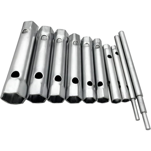 10 Pcs Dual - Ended Shower Valve Socket Wrench Set Faucet Nut Removal Tool for Removing Tub & Shower Valve Plumbers Socket Set Compatible Extended Spark Plug Wrench 6-22 mm