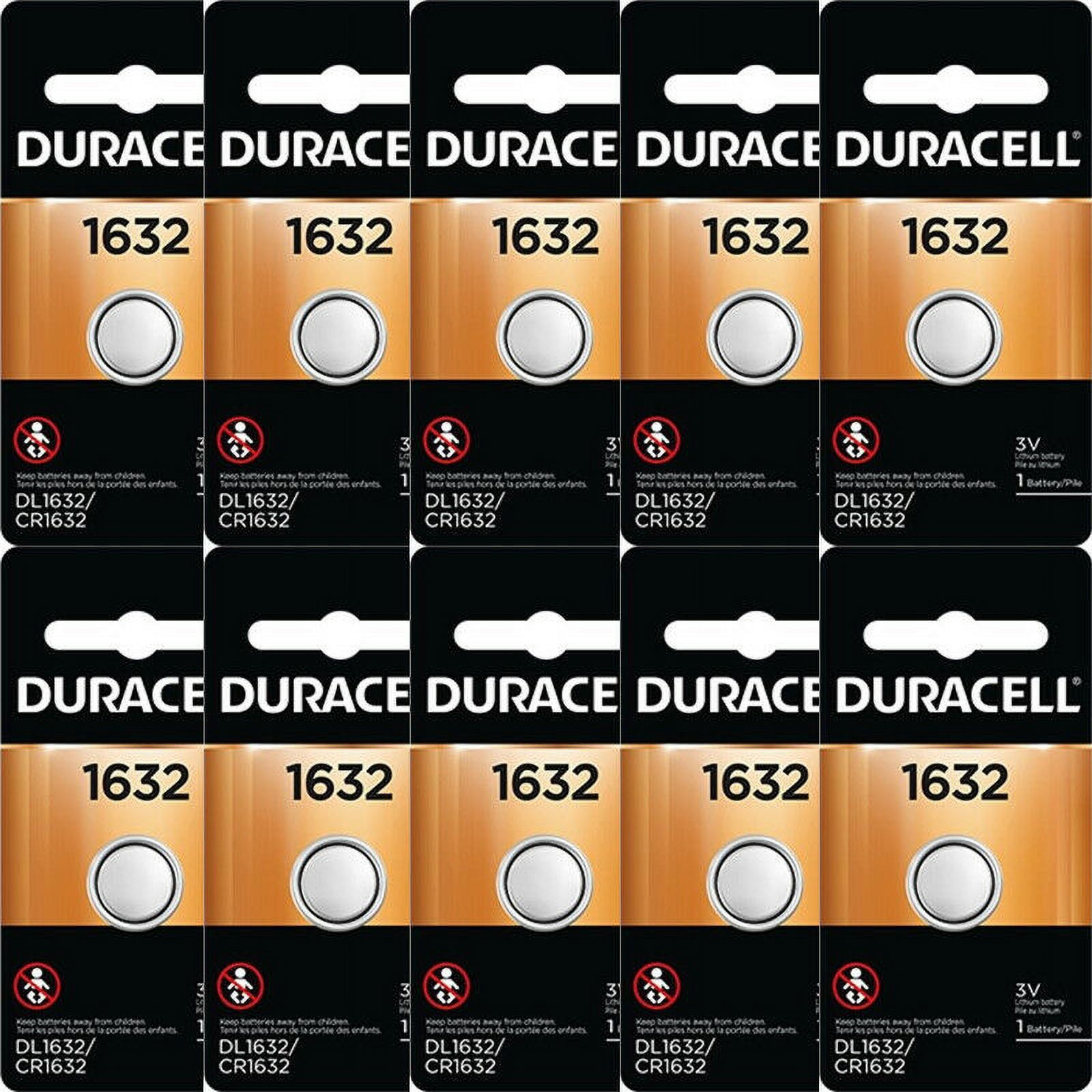 6 Duracell 1632 3V Lithium Coin Batteries ( DL1632 , CR1632 , ECR1632 )