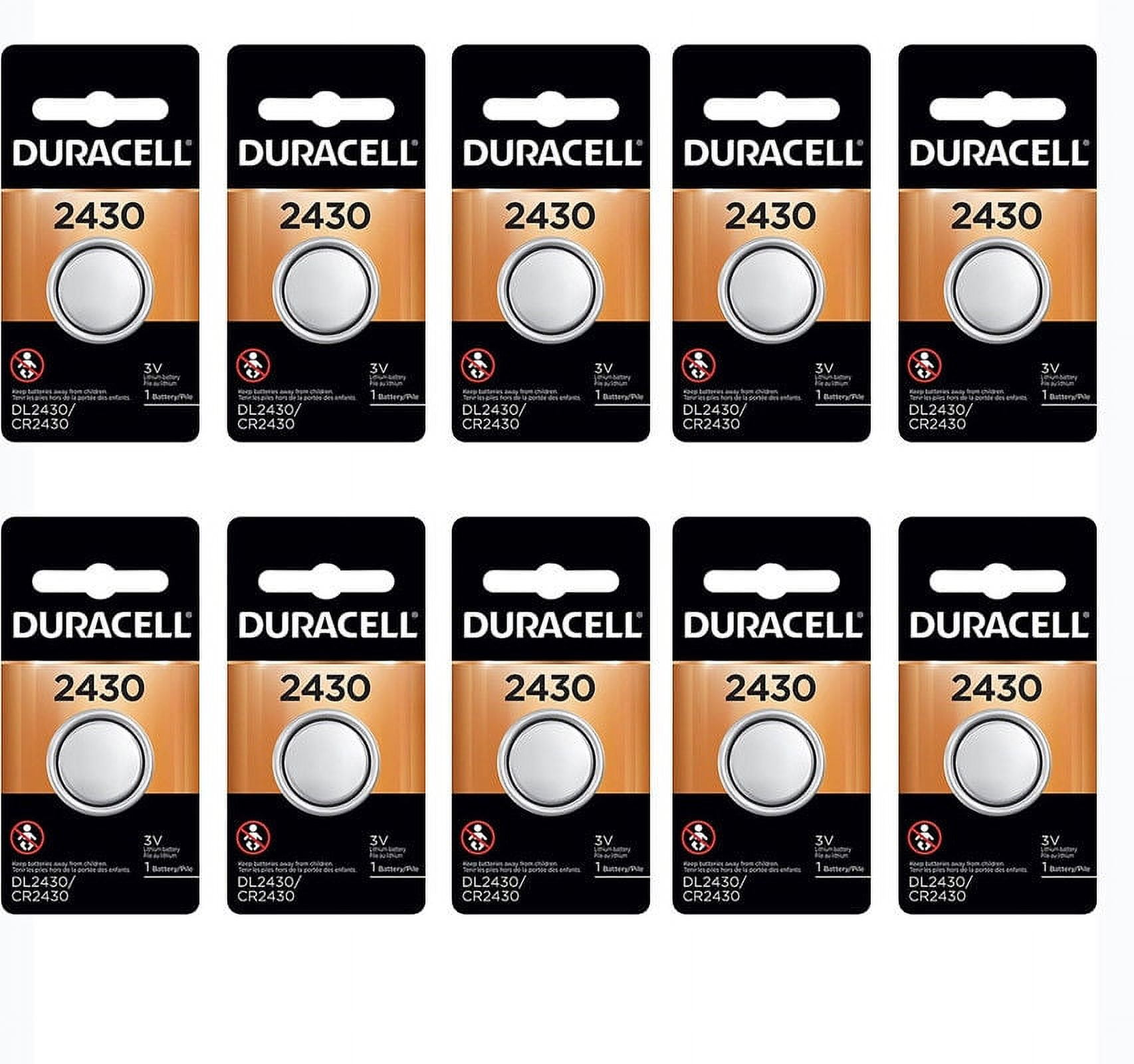 2 2430 Duracell Coin Cell Batteries - Lithium 3V - (CR2430, DL2430, ECR2430)