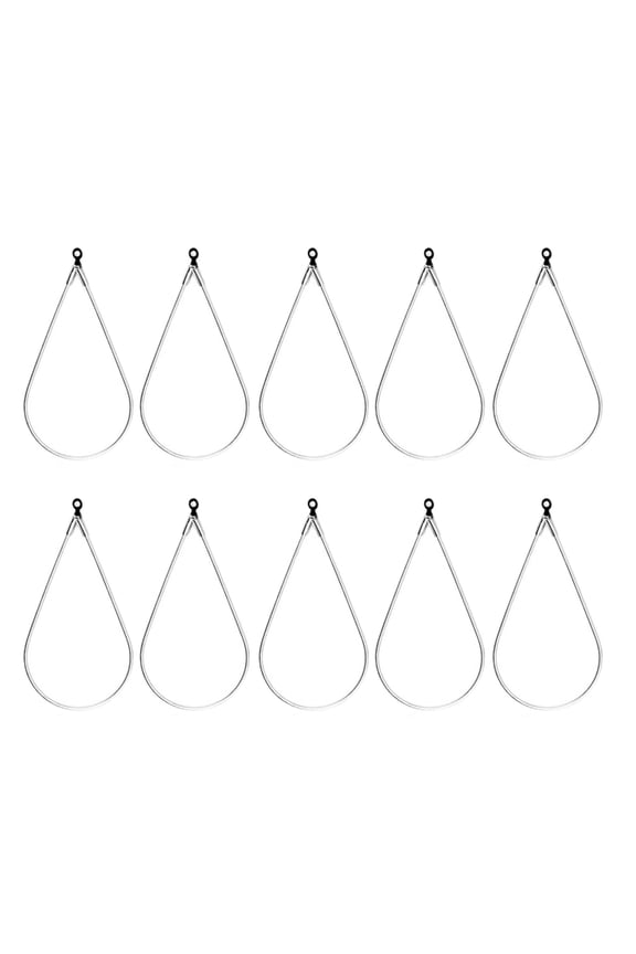 10 Pcs Earring Beading Hoop Water Drop Earring Finding Teardrop Beading Hoop Components for DIY Craft Jewelry Making