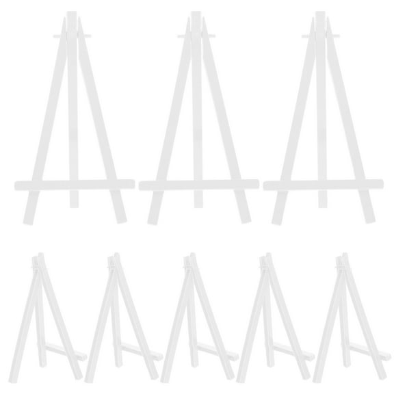 RENACLIPY White Plastic 10Set Adjustable Foldable Easel Stands for Art Activities Kids Students