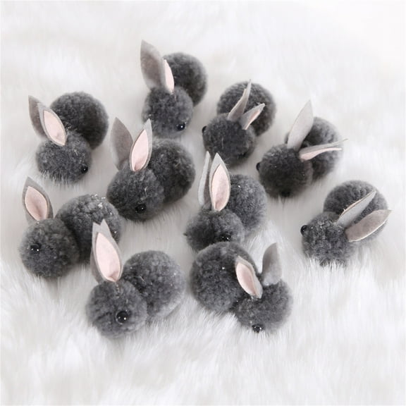 10 Pcs Easter Bunny Animals,Mini Plush Bunny Rabbit Plush Stuffed Animals Stuffed Bunny Toys Soft Tiny Rabbit Doll Plush Hanging Pendant Ornament for DIY Easter Decorations Party