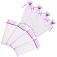 thumbnail image 1 of Lavender Sheer Organza Wine Bottle Cover with Satin Drawstring for Gift Giving 10pcs 37 * 15cm, 1 of 8