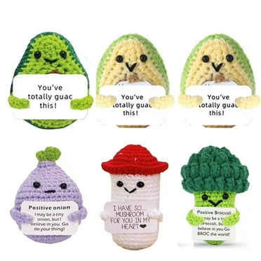 Emotional Support Doll Gift, Potato Doll Inspirational Gifts with Card, Cute Knitted Potato Doll Funny Cheer up Toy