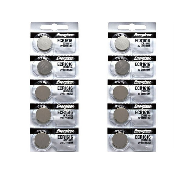 10 Pcs Energizer 1616 CR1616 ECR 1616 3V Lithium Coin Battery