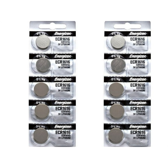 10 Pcs Energizer 1616 CR1616 ECR 1616 3V Lithium Coin Battery