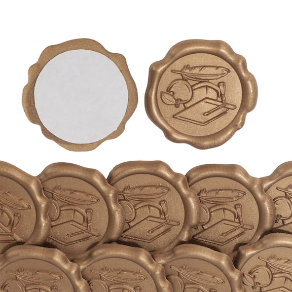 10 Pcs Envelope Seal Embossed Waxed Seal Sticker Sealing Waxed Sticker for Graduation Invitations
