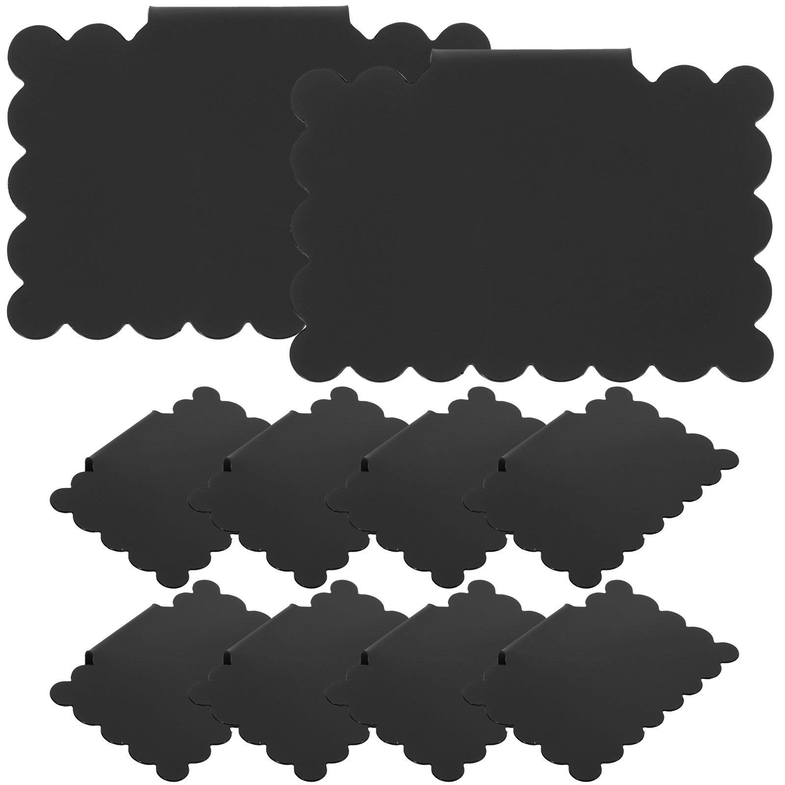 10 Pcs Erasable Label Sticker Small Blackboard Holder Supermarket