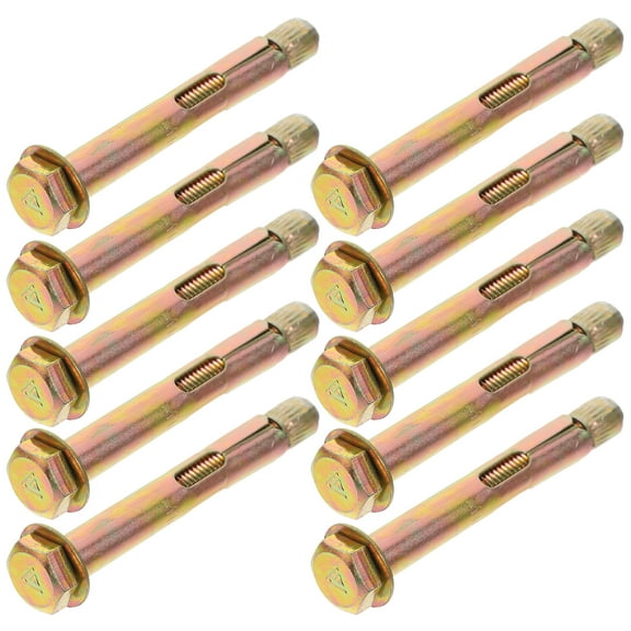 10 Pcs Expansion Bolt Concrete Anchor Bolts M8 Solid Knurled Anchors Drop in Carbon Steel Feet