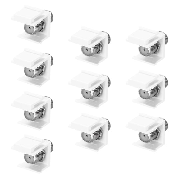 10 Pcs F81 Coaxial Cables Connector for Wall Plate and Patch Panel,Silver