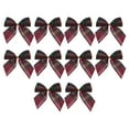 thumbnail image 1 of 10 Pcs Fabric Christmas Bows, Various Styles, Lightweight Durable, For Christmas Tree Garland Table Wreath Decorations, 1 of 6