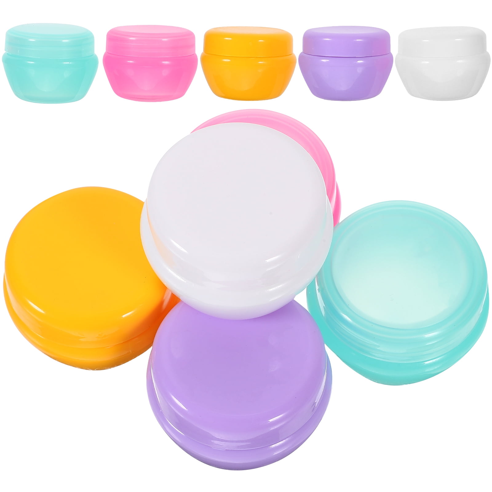 10 Pcs Face Cream Travel Jar Refillable Cosmetic Bottles Tsa Approved Jars Empty Sample Small Miss