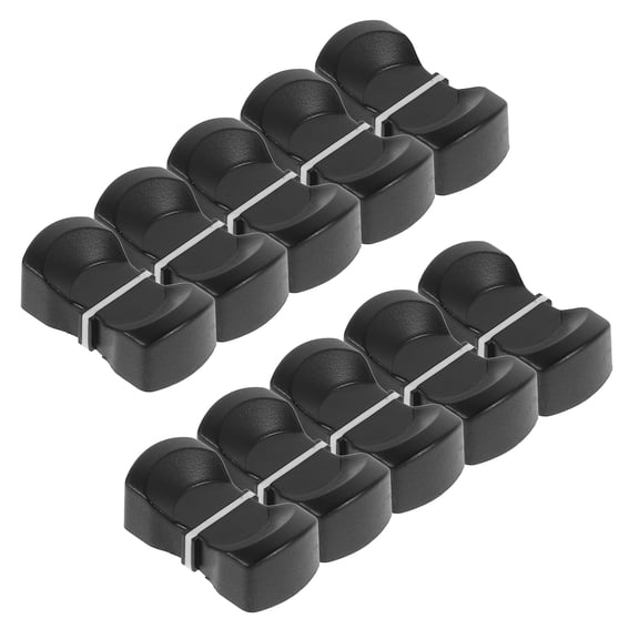 10-Pack White Replacement Fader Caps for Mixer Knobs, Slider Control Caps Compatible with Audio Mixer Equipment