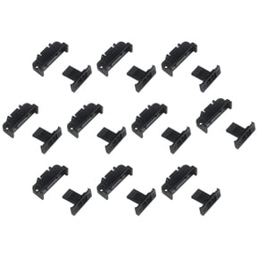 10 Pcs Fast Installation Push-On Clips,Adjustable Plastic Quick Fitting Furniture Panel Joint Bracket False Front Cabinet Clips,Detachable Panel Fastener Furniture Panel Connecting Bracket,Black