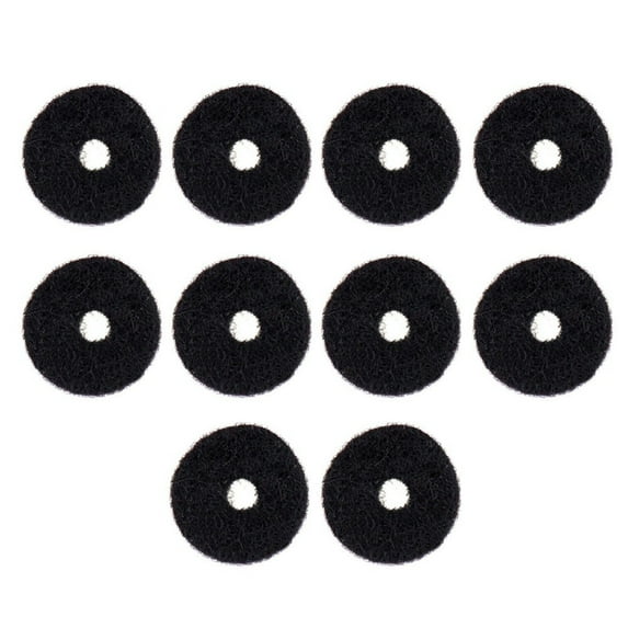 10 Pcs Felt Washers for Guitar Strap Buttons Strap Pins - Black and White