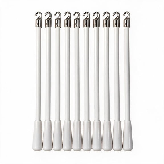 10 Pcs Fiberglass Alloy Blind Control Wands, Durable White Vertical Blind Pull Rod Replacement Accessories For Household Window Blinds Daily Regulation