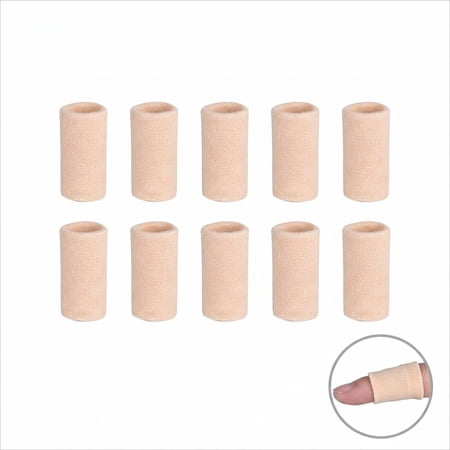 10 Pcs Finger Compression Sleeves Support,Protectors Thumb Brace Support,Breathable Finger Sleeve Protector Cots,Elastic Compression Protectors for Arthritis,Compression Aid for Sports