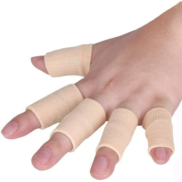 10 Pcs Finger Compression Sleeves Support,Protectors Thumb Brace Support,Breathable Finger Sleeve Protector Cots,Elastic Compression Protectors for Arthritis,Compression Aid for Sports