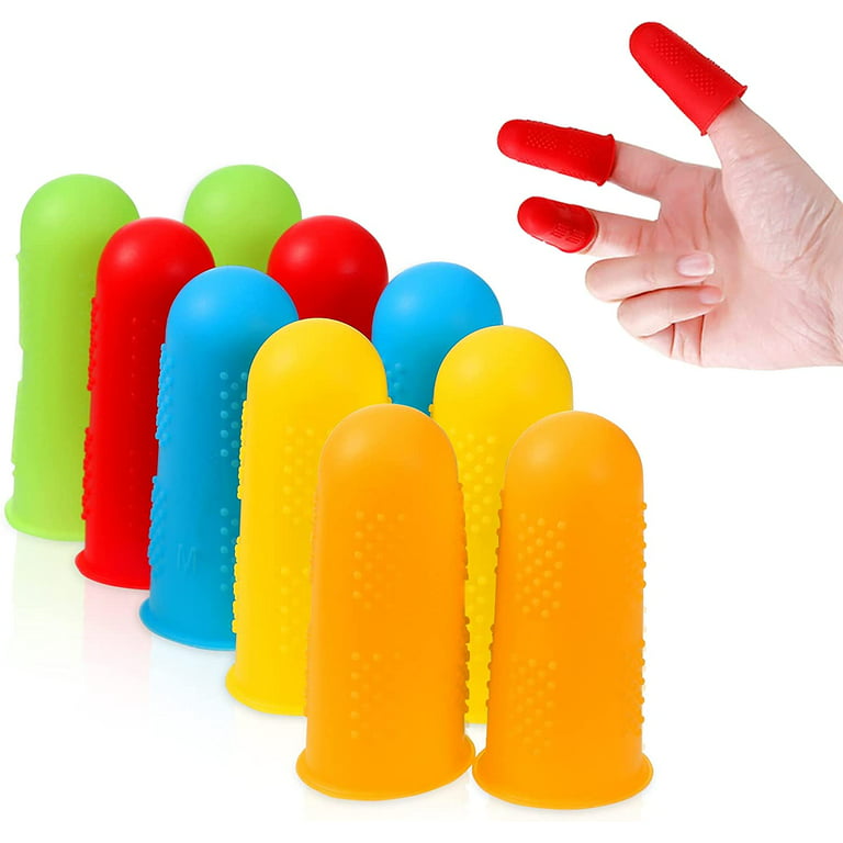 Glue Gun Finger Protectors, 30 Pcs Silicone Finger Guard, Thimble Hot Glue  Finger Cap Covers for Sewing, DIY Crafting Scrapbooking in 3 Sizes (Blue  Yellow Green Red Black) 