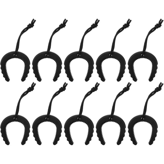 10 Pcs First Responder Door Stops, Police Door Stopper Jam with Nylon Cord Attachments for Law Enforcement Emergency Medical Services Firefighter Accessories (Black)