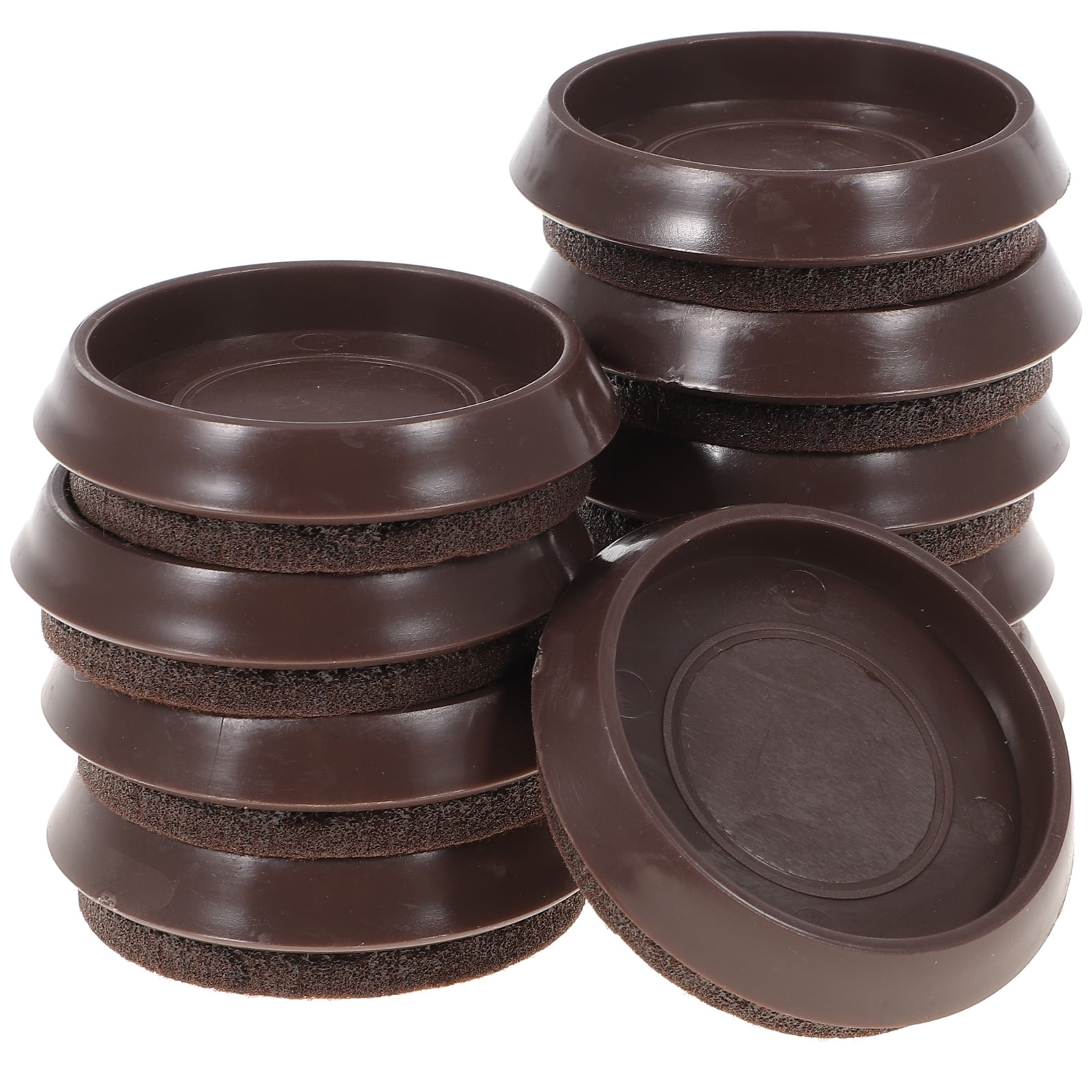10 Pcs Fixed Caster Cup Furniture Felt Coasters Sofas Cups Rubber Pads