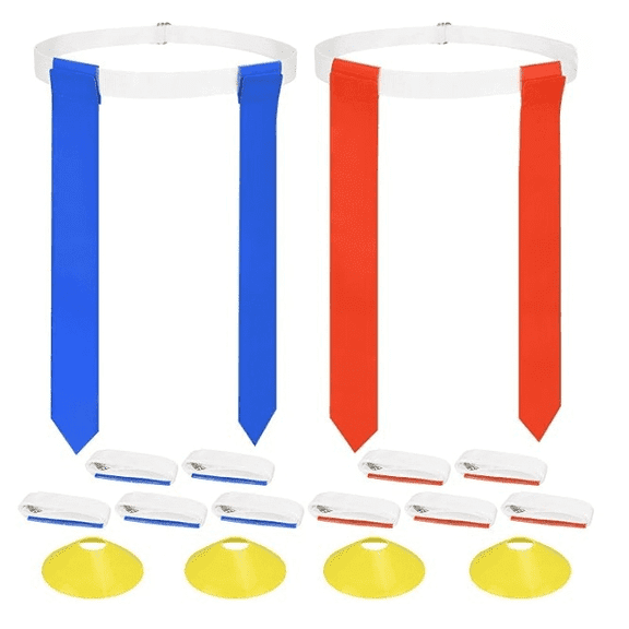 10 Pcs Flag Football Belts, of Adjustable Flag Football Set with Flags for Kids Youth and Adults Training