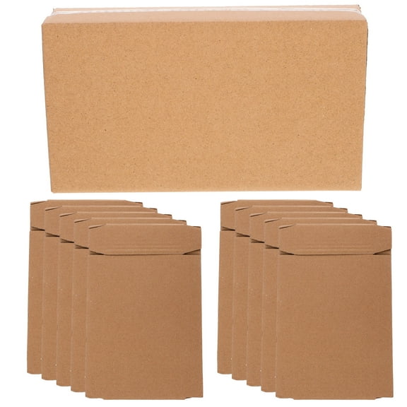 10 Pcs Flat Carton Shipping Boxes Storage Cardboard Portable Packaging Contenedores De Almacenamiento for