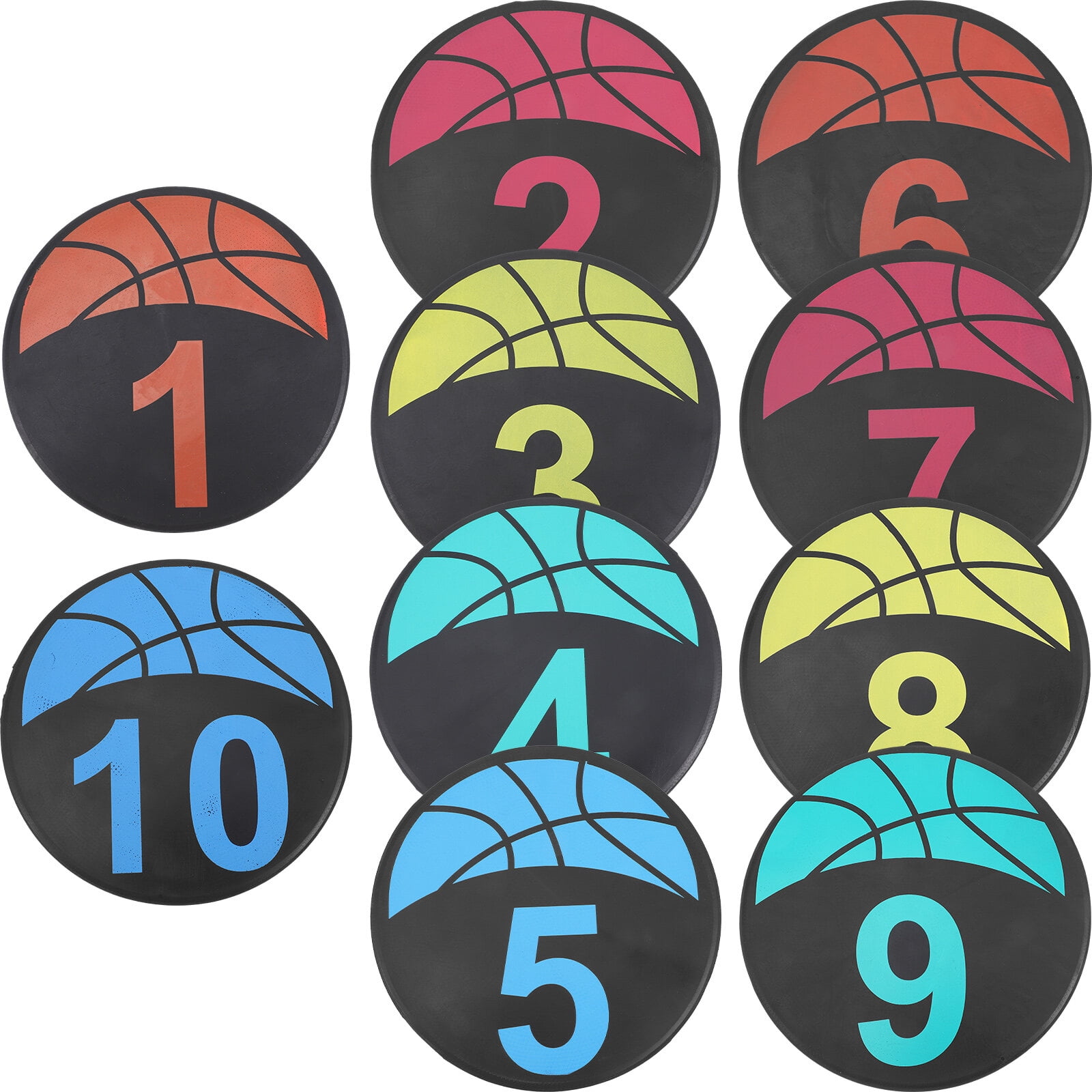 10 Pcs Flat Logo Plate Football Training Discs Emblems The Sign