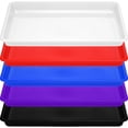 thumbnail image 1 of 10 Pcs Flat Storage Organizer Tray Bin Letter Size Paper Tray for Classroom Plastic Stackable File Organizer for School Office Teacher Book Organization(Simple Color,16.14 x 11.81 x 1.38 Inch), 1 of 13