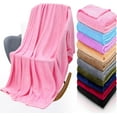 thumbnail image 1 of 10 Pcs Fleece Throw Blanket Bulk 50 x 60 Inches Cozy Fuzzy Flannel Plush Soft Blankets for Sofa, Couch Bed Warm Throws for Wedding Homeless Christmas Party Gift(Multicolor), 1 of 6