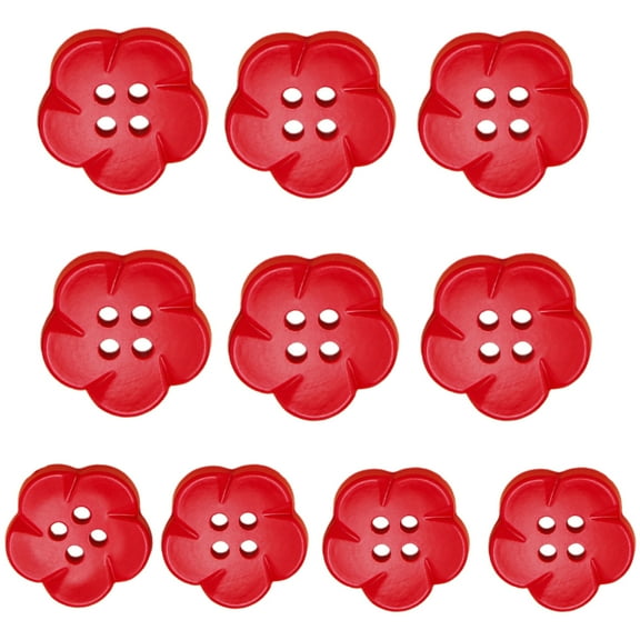 10 Pcs Flower Shape Buttons 4 Holes Buttons Colourful Buttons Sewing Buttons Resin Buttons for Sewing Crafts Projects