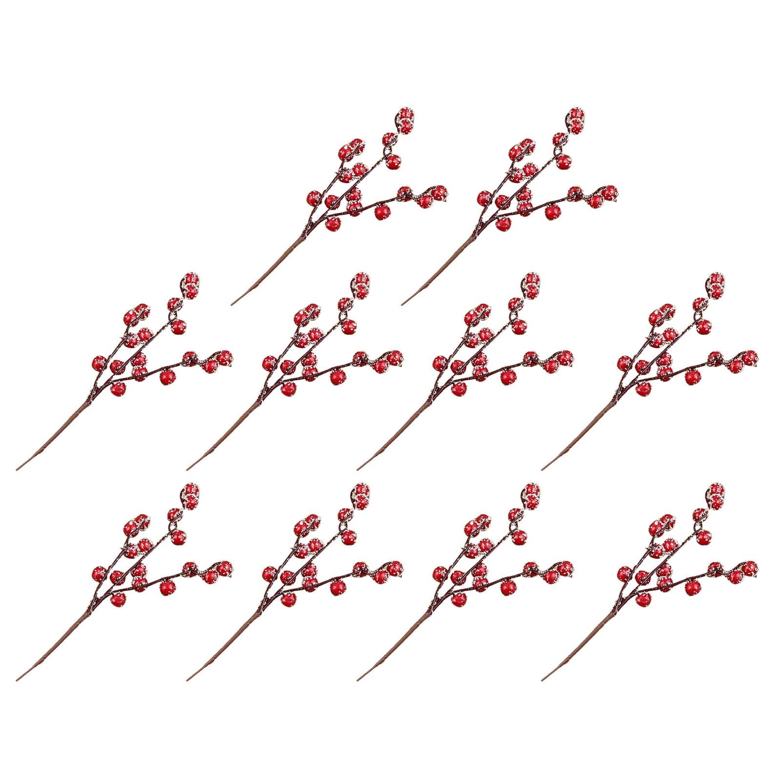 10 Pcs Flowers Berries Flower For Christmas New Year DIY Floral Art