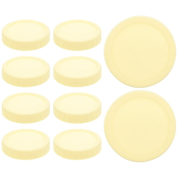 FELTECHELECTR Wide Mouth Canning Jar Lids Plastic Prevent Leaking Canning Jars 10Set