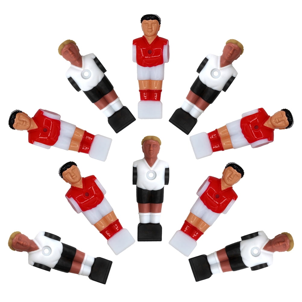 10 Pcs Foosball Player Tabletop Soccer Players Athletes Dolls Red Villain Toy Fooseball