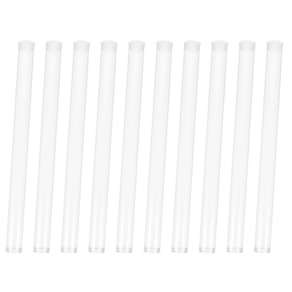 10 Pcs Fragrance Tube Transparent Acrylic Incense Storage Holder Chic Container