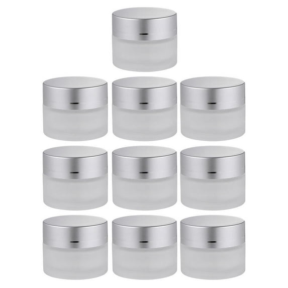 10pcs 5g Portable Cream Jars Glass Cosmetic Dispenser Empty Refillable Jars