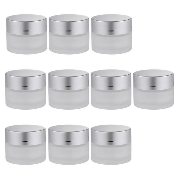 10 Pcs Frosted Glass Cream Jars Sub-packing Cosmetics Containers Sample ...