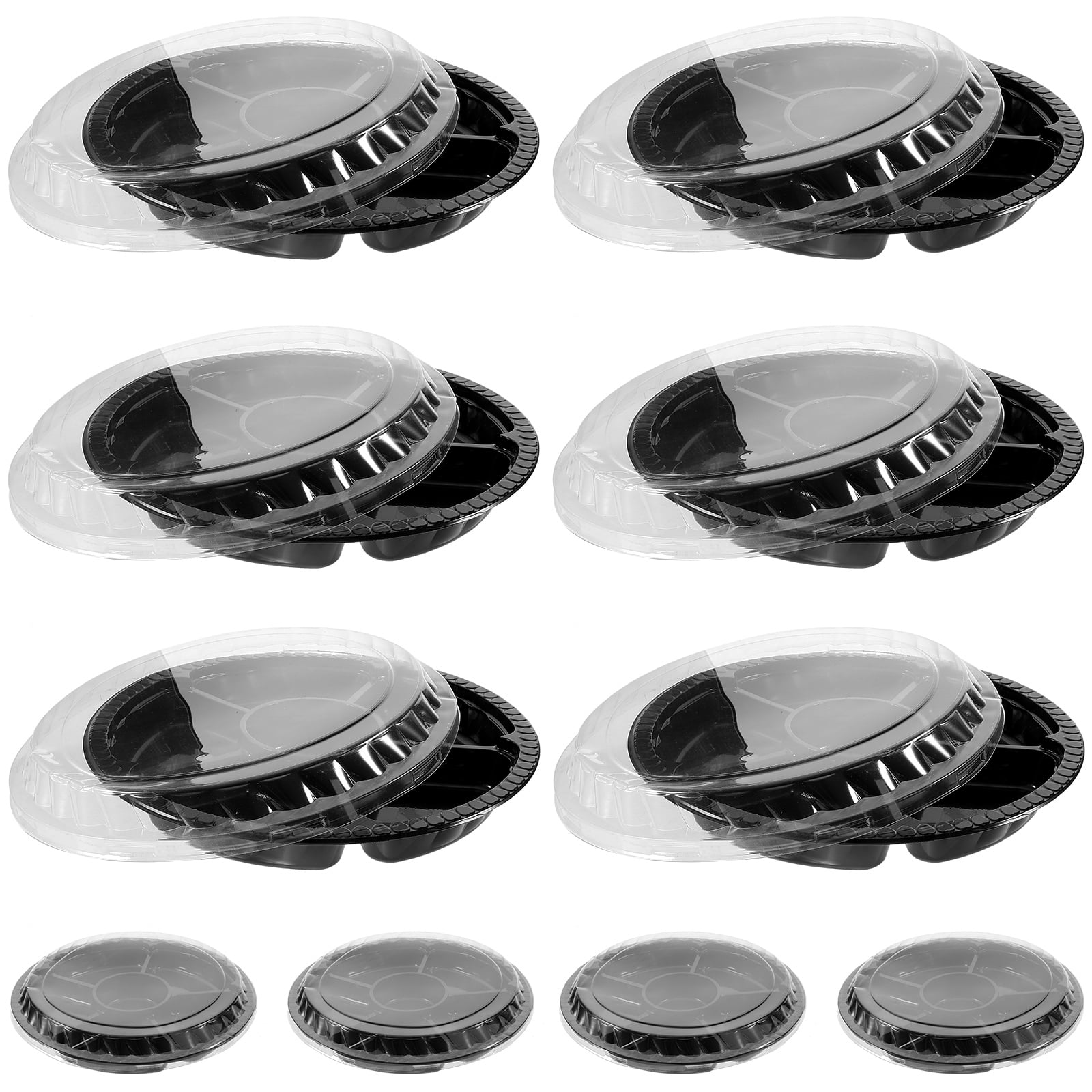 10 Pcs Fruit Plates Disposable Platters Plastic Dinner Biscuits Veggie