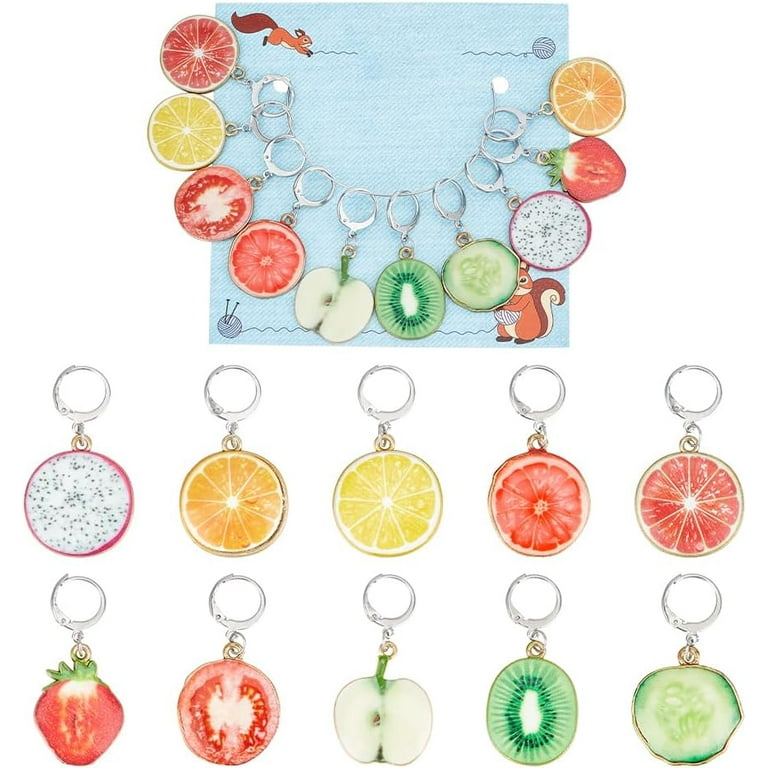 Sweet Strawberry Stitch Marker Pack - Round & One Removable Sweet Strawberry Stitch Marker Pack - Round & One Removable
