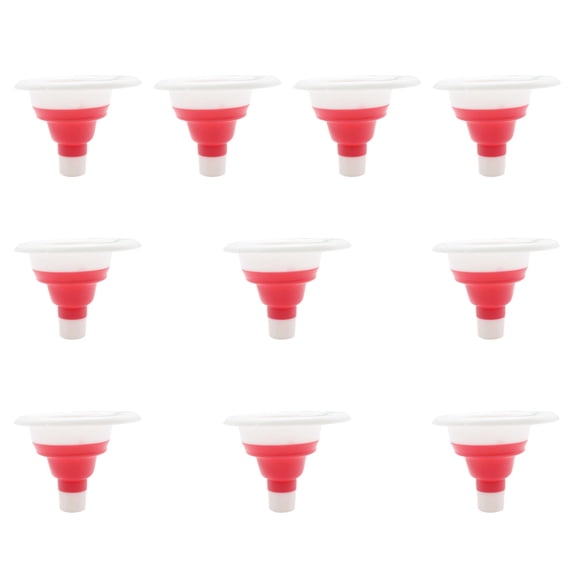 Clispeed Folding Funnel Set Assorted Color Easy to Clean and Store for Kitchen 10Pcs