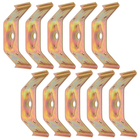UPKOCH Golden Corner Bracket for Furniture Use Sturdy Iron Connecting Brace 10 Pieces