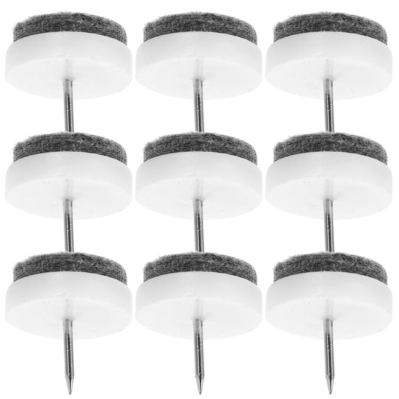 10 Pcs Nonslip Plastic Furniture Feet Pads for Chair Legs, Table, Desk, Audio Equipment with Felt Bottom