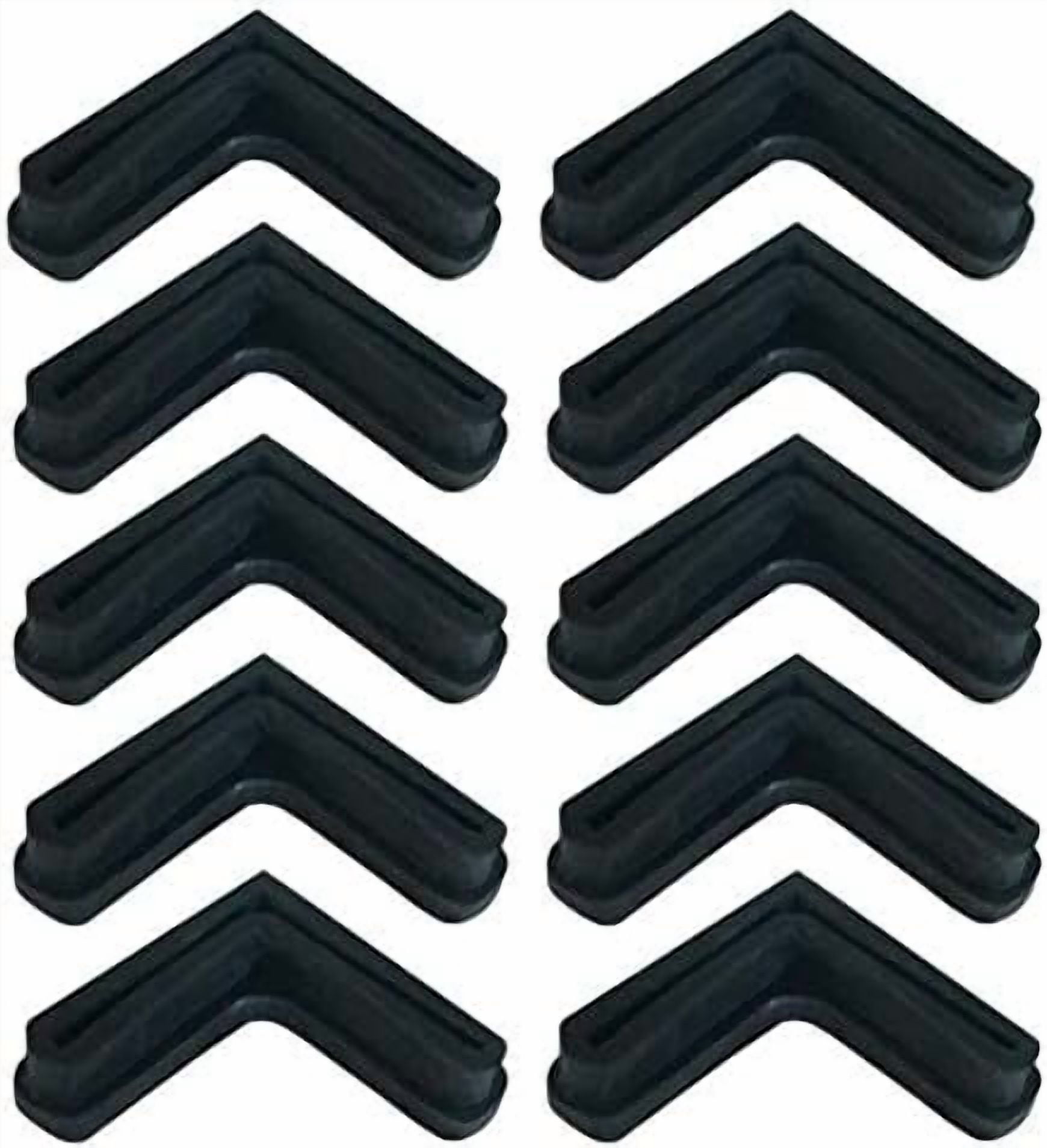10 Pcs Furniture Rubber Leg Covers L Shaped Angle Iron Foot Pads for ...