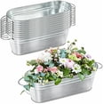 thumbnail image 1 of 10 Pcs Galvanized Oval Planters, Galvanized Bucket Planter with Handle, Oval Metal Pails for Rustic Farmhouse Home Decor, Outdoor Party, Weddings, Gift and Storage Box, 1 of 7
