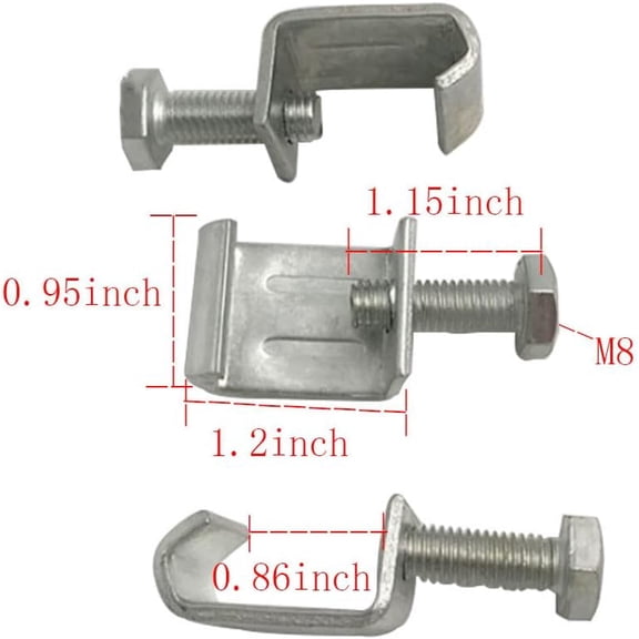 10 Pcs Galvanized Steel C Clamps, Adjustable U Clamps for Workbench Beam Mounting, Mini Heavy Duty Woodworking Tools for Table Edge Fixing