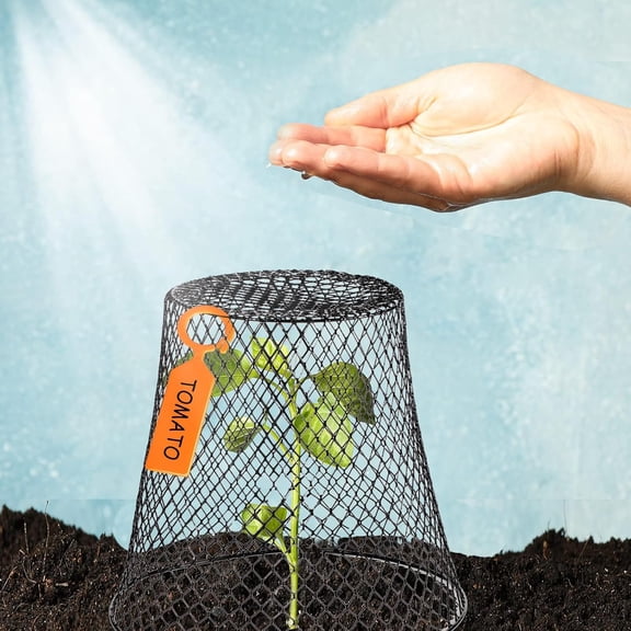 10 Pcs Garden Chicken Wire Plant Covers, 11x11Inch Metal Wire Garden Cloches Chicken Wire Cloche Plant Protector Heavy Duty Garden Plant Cloche for Keeping Bunnies Chicken Squirrels Birds Other Out