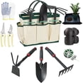 thumbnail image 1 of 10 Pcs Gardening Tool Set - Heavy Duty Garden Kit with Stainless Steel Pruning Shears, Trowel Garden Tool, Kneeling Pads, Repotting Mat - Garden Tote, Ideal Gardening Gifts for Women and Men, 1 of 9