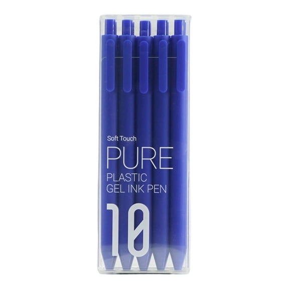 10 Pcs Gel Pens Black Gel Pens Medium Point 0.5mm Black Ink Journaling Gel Pens Retractable Gel Pens Quick Dry Smooth Writing Ink Non Bleeding for Journaling Note Taking, 5.86", Blue