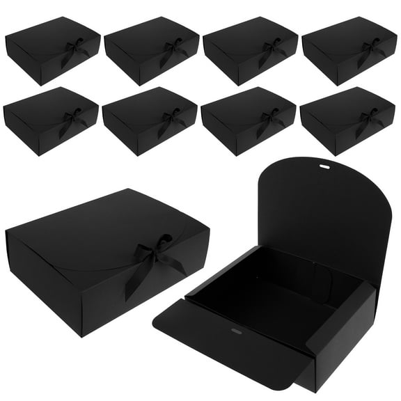 10 Pcs Gift Boxes with Lids and Ribbon Paper Present Box Large Capacity Paper Boxes Reusable Bridesmaid Proposal Box Decorative Gift Wrap Box for Wrapping Gifts