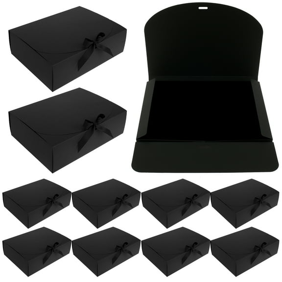 10 Pcs Gift Boxes with Lids and Ribbon Paper Present Box Large Capacity Paper Boxes Reusable Bridesmaid Proposal Box Decorative Gift Wrap Box for Wrapping Gifts